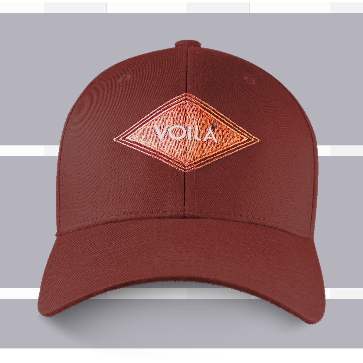 Casquette flexfit bordeaux logo voilà brodé